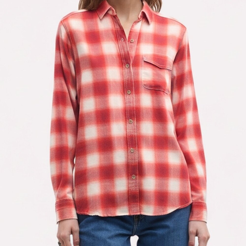 Eddie Bauer Classic Fit Stretch Cotton Plaid Button Down Shirt